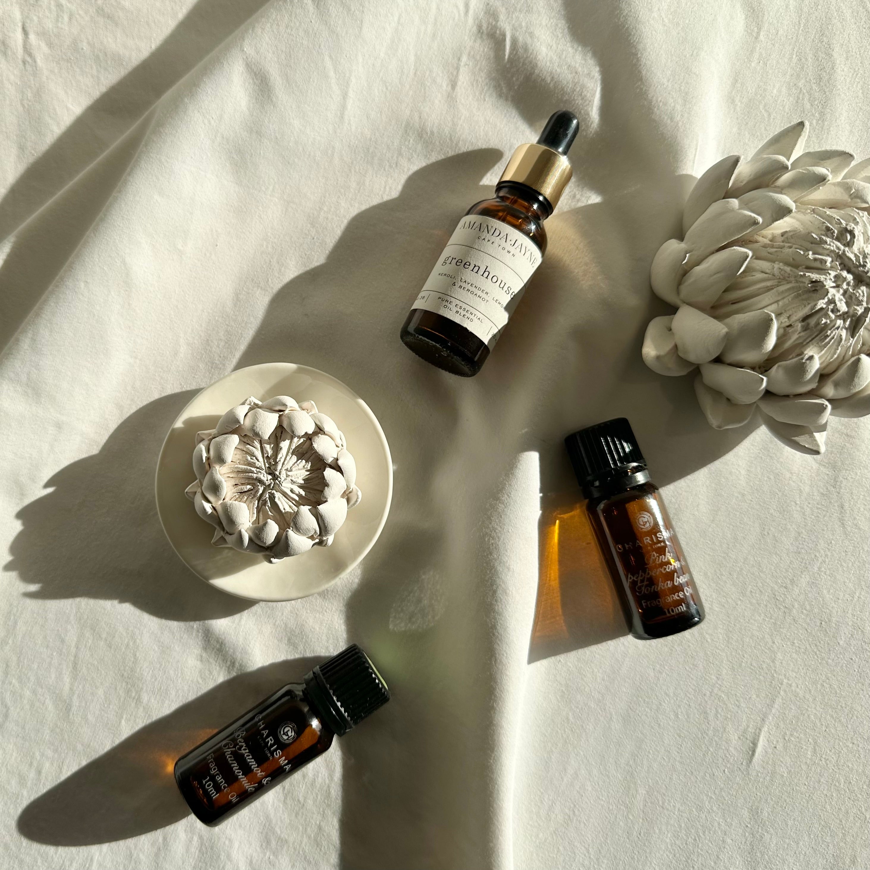 Porcelain Protea Oil Diffuser South Africa | Bisqueware Art | SILVAN