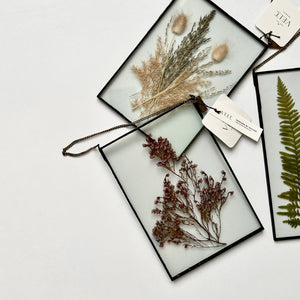 Glass botanical wall hanging - A5