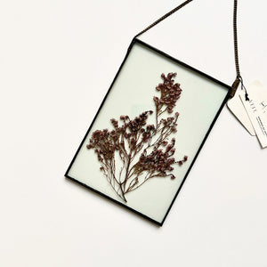 Glass botanical wall hanging - A5