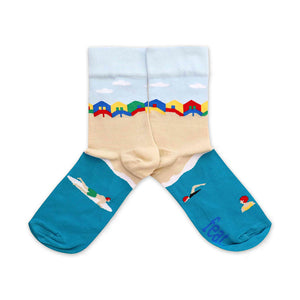 'Muizenberg Beach Hut' socks