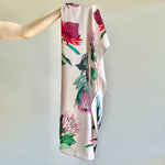 Load image into Gallery viewer, Protea Flora silk scarf - blush pink
