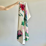 Load image into Gallery viewer, Protea Flora silk scarf - cream
