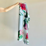 Load image into Gallery viewer, Protea Flora silk scarf - sky blue
