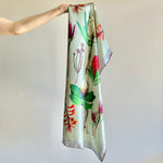 Load image into Gallery viewer, Cape Fynbos silk scarf - sage green

