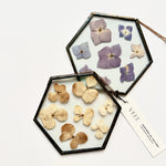 Load image into Gallery viewer, Glass botanical wall hanging - hexagon

