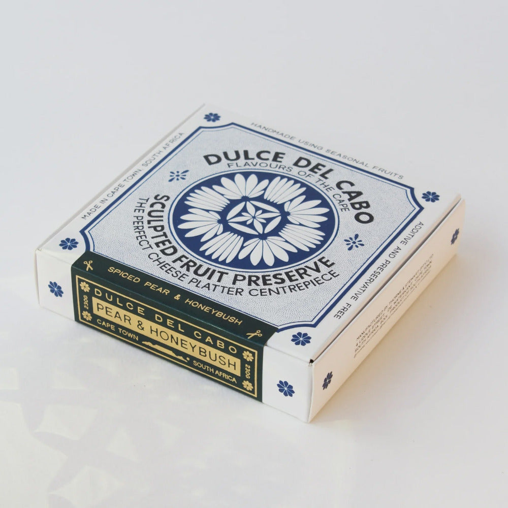 Dulce Del Cabo fruit preserve packaging on a white background
