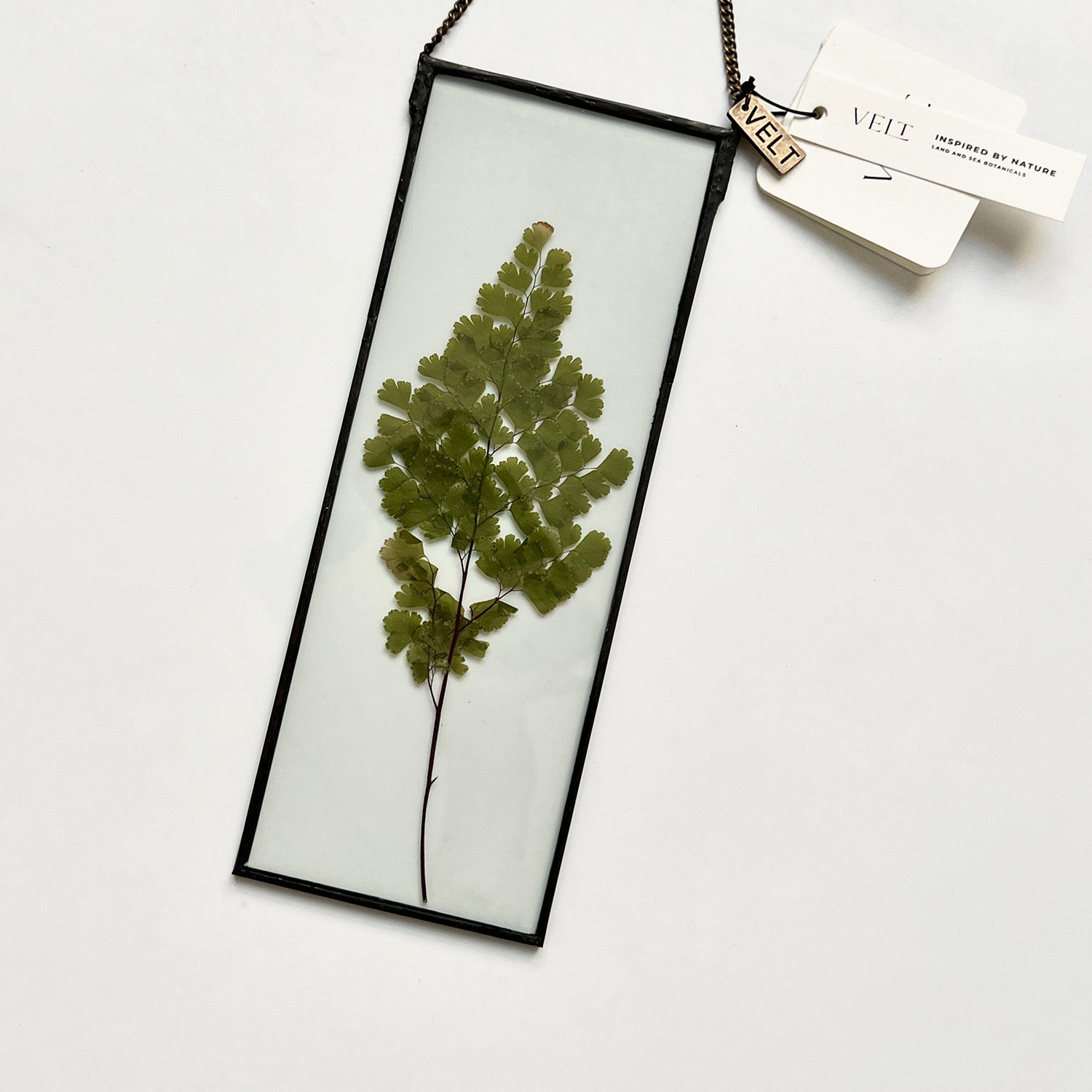 Glass botanical wall hanging - rectangle
