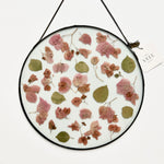Load image into Gallery viewer, Glass botanical wall hanging - extra large round
