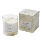 Load image into Gallery viewer, Amanda Jayne pink petal candle and its packaging on a white background
