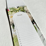 Load image into Gallery viewer, Floral calendar with a to-do list for May on a white background
