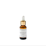 Load image into Gallery viewer, Amber glass dropper bottle with gold cap on a white background
