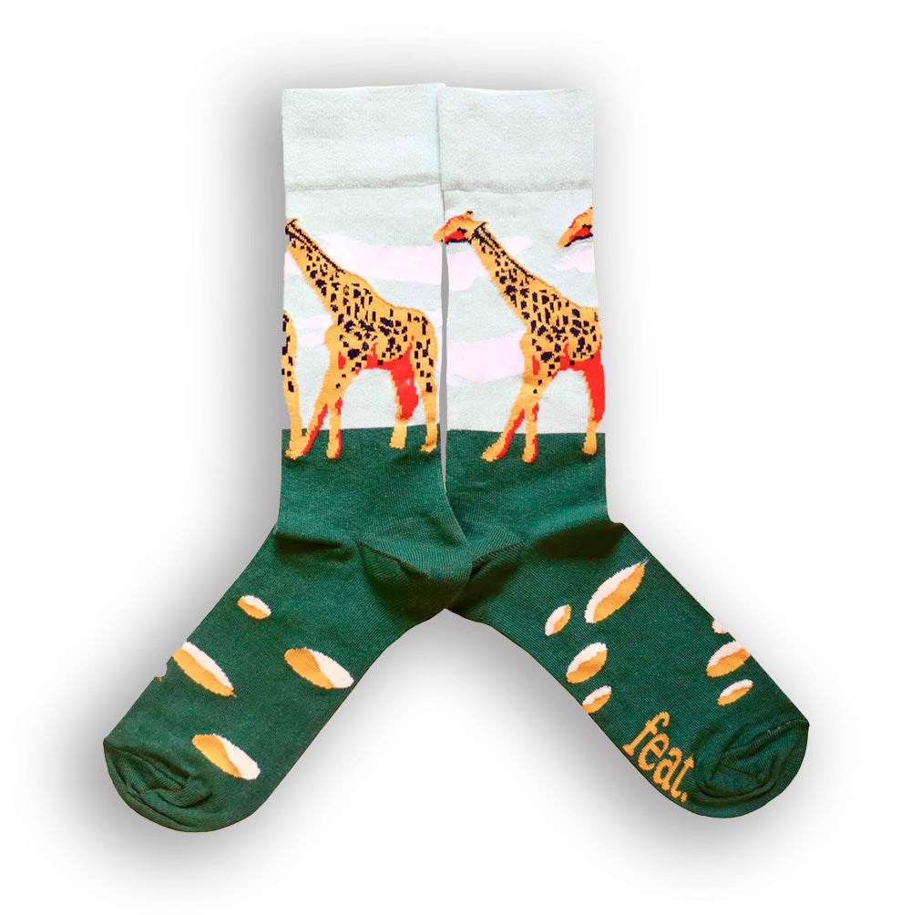 'Sauntering Giraffe' socks
