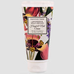 Load image into Gallery viewer, Hand and nail cream tube with floral design and &#39;Peppertree&#39; branding on a light gray background
