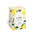 Load image into Gallery viewer, Lemon, chamomile &amp; lavender tea box with lemon and floral design on a white background
