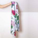 Load image into Gallery viewer, Botanic silk scarf - Protea Flora (sky)
