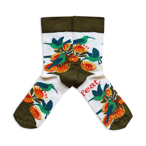 FEAT. adults 'Sunbird on Protea' socks