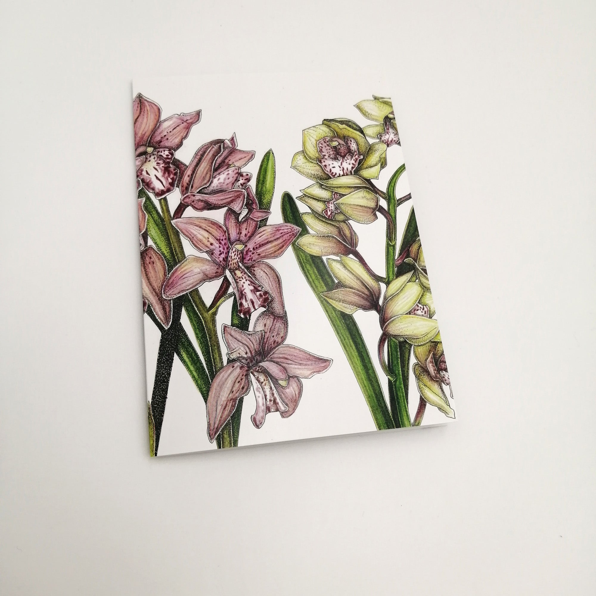 A6 greeting card - Orchids