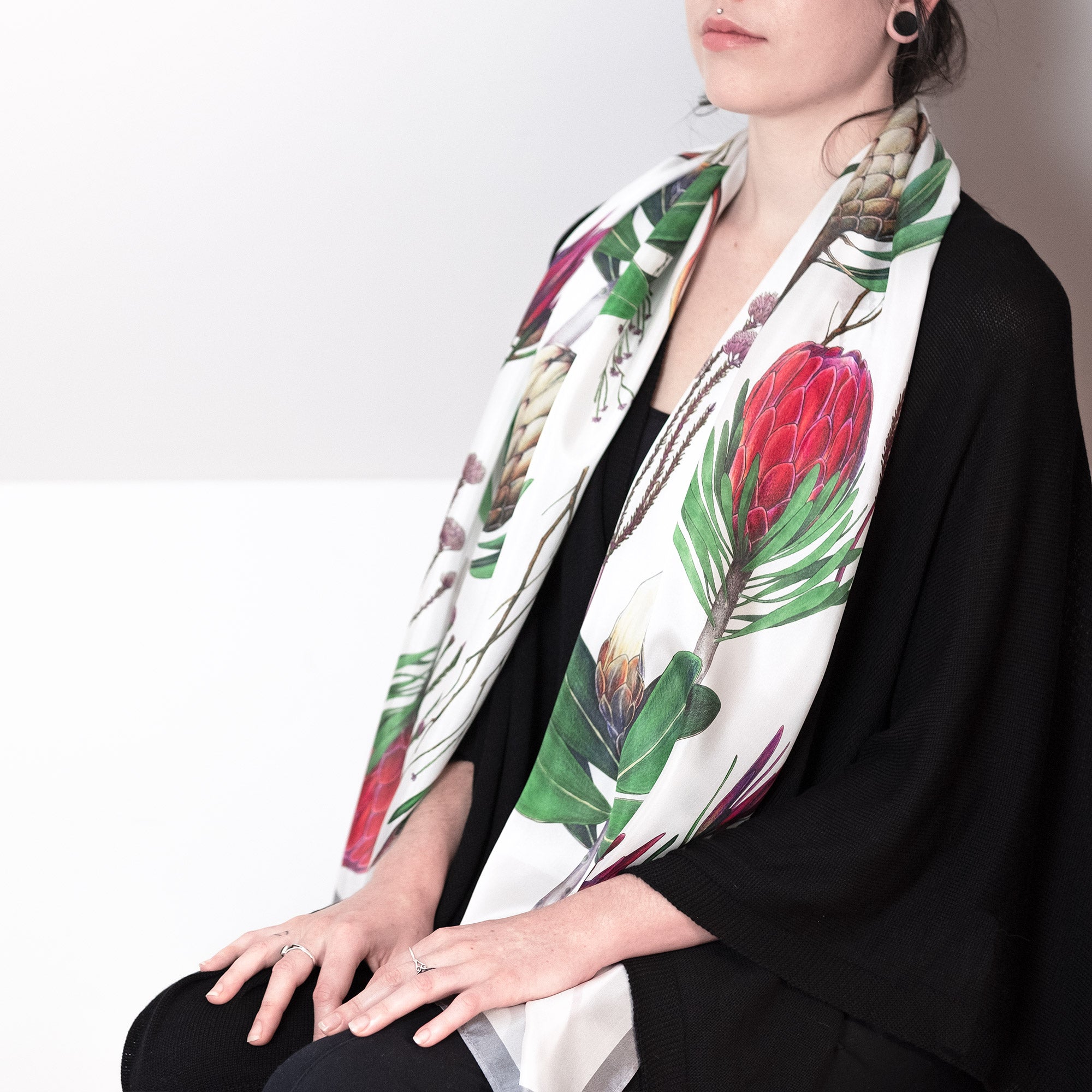 Botanic silk scarf - Cape Fynbos